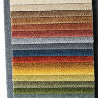 Tissu en velours tricoté 100 % polyester 330 GSM pour canapés et rideaux, occultant doux à haute opacité, textile de maison
