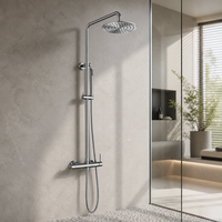 Ensemble de mitigeur de douche pluie en acier inoxydable 316 sans plomb de l'usine de Kaiping, avec pommeau de douche pluie pour salle de bain moderne