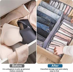 Foldable Rectangle Eco-Friendly Minimalist Design Clothing Organizer <b>Storage</b> <b>Drawers</b> 10-20L Capacity Voile Material <b>for</b> - Product Image 2