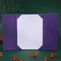 Porta-Certificados Profesional con Clip A4 y Lámina Dorada, Páginas Insertables Impresas Personalizadas, Cubierta de Cuero PU Premium, para Diplomas y Premios