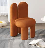 Chaise de chambre à coucher au design moderne et épuré, style crème, chaise de salon