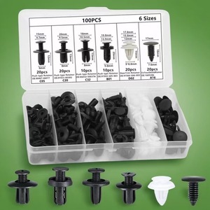 HE26 100 Piezas Clips Universales para Automóviles, 6 Tipos de Pernos de Expansión para Reparación y Reemplazo de Parachoques y Guardabarros - Product Image 2