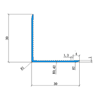 Profilé d'angle en aluminium en forme de L de 30 mm pour carrelage, idéal pour les halls d'hôtels commerciaux, installation facile, profil de bordure métallique étanche Hero