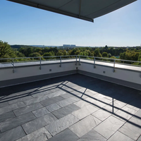 Dalles en ardoise noire naturelle personnalisées pour l'extérieur, durables, pour hôtels, cuisines, villas, salles de bain, jardins, marches et sols.
