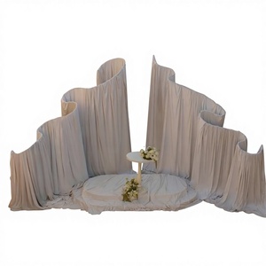 Arco Decorativo de Metal Blanco con Marco Ondulado para Decoración de Bodas, Toldo, Chuppah, Mandap, Telón de Fondo para Ceremonia de Graduación - Product Image 4
