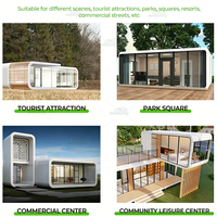 WELLUCKY Maison de conteneur modulaire préfabriquée, résistante aux intempéries, portable, pour le tourisme en plein air, type cabane Apple, pour hôtel de tourisme écologique