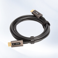 Premium HDMI 2.1 AM-AM AOC (boîtier intégré) Câble HDMI à fibre optique 8K, 48Gbps prend en charge HDCP 2.3/HDR10/EDID/CEC/DDC/ARC/eARC.