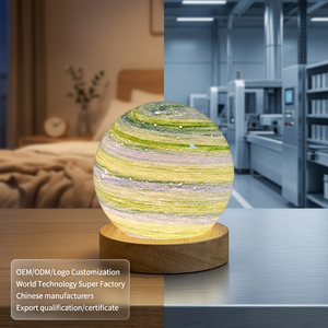 TAIKOO Art Crafts Home Ornaments USB Glass Ball Desk Lamp Astronomical Fantasy Planet <b>Star</b> Night <b>Light</b> - Product Image 3