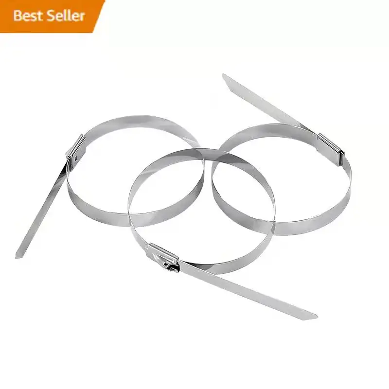 HUAJU self locking cable tie stainless steel tie wire 130mm length 4.6mm width