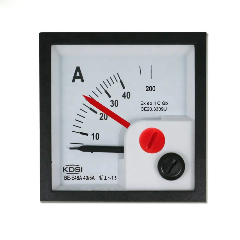 Easy Installation BE-E48A AC40/5A 5times With Red Pointer Panel Explosion Proof Analog AC Ammeter