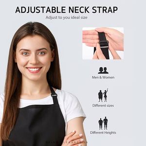 Tablier de cuisine professionnel en polyester blanc 12Sx12s/300Dx12s pour chef - Vente en gros - Product Image 3