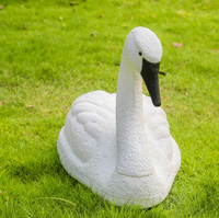Décoy de cygne en plastique PE pour le Canada, avec piquet, décoration de jardin, décoys de cygne des neiges, détails réalistes, attire les oiseaux aquatiques