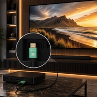 ANNXIN Kabel AV Kecepatan Tinggi 8K UHD 48Gbps Kabel Ekstensi Pria Ke Pria Berlapis Emas untuk Monitor Proyektor TV Grosir