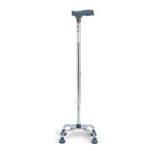Shunkangda Four Legged Walking <b>Stick</b> Aluminum Alloy 10 Level Adjustable Ring Lock Stable For Elderly Disabled - Product Image 1