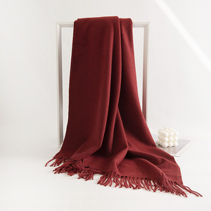 Venta al por mayor Otoño Invierno Pashmina Cachemira Bufanda Hombres Mujeres Bufanda Chal Poliéster - Product Image 6