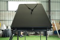 TCAL TM-03 Outdoor Camping Dreieck-Dachzelt mit Hartschale, schlanker Aluminium-Wabenbasis, Matratze, Kissen und Teleskopleiter