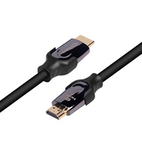 Câble 2.1 personnalisé Mindpure OEM, 1080p, 1,5 m/3 m, pour téléviseur, projecteur, ordinateur, lecteur DVD, moniteur, tressage cristallin, placage doré, PVC