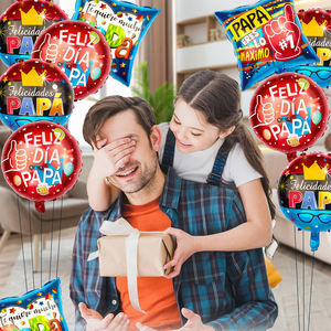 Ballons en aluminium de <span class=keywords><strong>18</strong></span> pouces, 9 pièces, décoration espagnole pour la fête des pères, dessin animé Papa, sphère, ambiance, décoration de la maison - Product Image 4