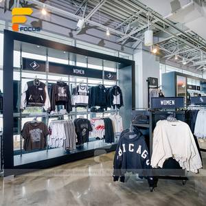 Tienda de ropa deportiva moderna, diseño de interiores, estante de exhibición de ropa personalizado, tienda de deportes de moda, accesorio, ropa, muebles de Boutique - Product Image 6