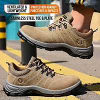 Chaussures de sécurité avec embout en acier anti-écrasement et plaque anti-perforation, bottes de travail de sécurité, chaussures de protection pour la construction industrielle