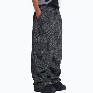 Custom High Quality Stacked Parachute <b>Carpenter</b> <b>Men</b> Custom Cargo 100% Cotton Leopard Oversize Baggy <b>Pants</b> <b>Men</b> - Product Image 3