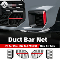 Grille de protection latérale JCW pour pare-chocs MINI Cooper F65 F66 F67, en ABS, à clipser, adhésive, rouge brillant et noir