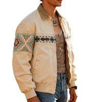 Nouvelle veste bomber rétro streetwear transfrontalière Europe/Amérique automne/hiver 2026 pour homme, en polyester, avec fermeture éclair et motif cœur, style décontracté et tendance