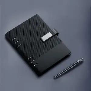 Factory Direct Sales A5 PU Leather Customizable Printing Set Luxury Business Gift Box With Pen And Bottle