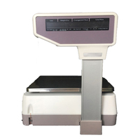 Balance de table numérique intelligente avec écran LCD et imprimante, stockage de données 10000 PLUs, haute précision 0,01g, prend en charge l'espagnol, l'arabe, le russe
