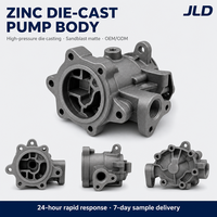 Corps de pompe en alliage de zinc moulé sous pression, boîtier de pompe moulé sous pression haute pression, finition mate sablée, usinage CNC, pièces personnalisées OEM