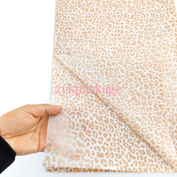 Pink Leopard cetakan piyama kemasan kertas tisu tembus cahaya hadiah Natal buket bunga kertas pembungkus