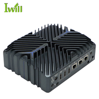 Mini PC Industrial Sin Ventilador, 2*COM, I7 12ª Gen, con 3 Ranuras M.2, 3 HD, 3 LAN, Tarjeta SIM, Montaje VESA en Pared y Riel DIN