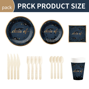 DAMAI - Juego de Platos de Papel Personalizados para Graduación, Decoraciones Desechables para Fiestas, para 8 Personas - Product Image 4