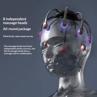 Nouveau masseur de tête anti-stress en forme de pieuvre à 8 griffes, vibrations haute fréquence, mini stimulateur du cuir chevelu, gratte-tête électrique à 360 degrés