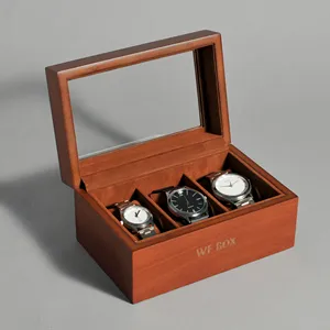 3 slots watch Case Display PU Leather Watch Box Case Professional Holder Organizer for Clock Watches