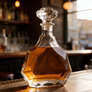 Bouteille en verre transparente de luxe sur mesure pour <span class=keywords><strong>vodka</strong></span>, gin, whisky, tequila, brandy et spiritueux - Product Image 1