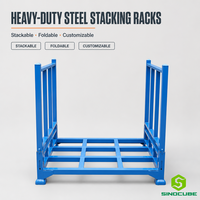 Étagère de stockage de pneus en métal robuste, pliable et empilable Sinocube, rayonnages et étagères empilables élégants