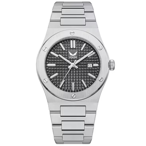 Grey Checkered Dial Waterproof Luxury Quartz Movement Calendar Man <b>Watch</b> Wrist <b>Watch</b> Bands Stainless Steel New Trending <b>Watches</b> - Product Image 1