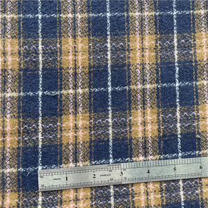 Laine de Polyester brossé confortable, <span class=keywords><strong>pas</strong></span> <span class=keywords><strong>cher</strong></span>, fil Tweed teint, tissu tissé à carreaux pour costume tissé, manteau, vêtement - Product Image 5