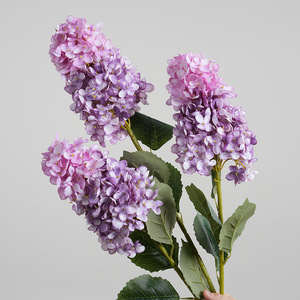 Flores Artificiales de Hortensia Greenway, Color Rosa Púrpura, Planta Completa, Arreglos Florales Decorativos para Decoración del Hogar y Bodas - Product Image 2