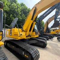 Excavatrice d'occasion pas chère, pelle hydraulique sur chenilles Komatsu PC220 d'occasion avec pièces importées du Japon