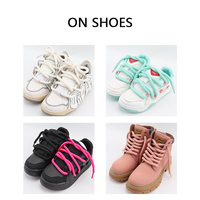 Lacets Ronds Épais en Coton Torsadé, Couleur Personnalisée, pour Chaussures Dunk, Lacets Ronds et Plus Épais