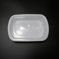 Forme en plastique de rectangle de récipient de nourriture de mur mince jetable blanc Microwavable