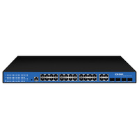 Switch POE Gigabit OEM/ODM de 400W IEEE 802.3 AF/AT, No Administrado, Múltiples VLAN, Switch Administrado en la Nube para Cámaras IP CCTV