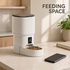 Comedero Automático Inteligente para Mascotas con WiFi, Control por Aplicación, Grabador de Voz y Recipiente de Acero Inoxidable 304, Capacidad de 4L para Perros y Gatos - Product Image 4