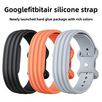 Bracelet de remplacement en silicone Trendybay, respirant avec canaux d'air, sangle de sport avec boucle papillon pour Google Fitbit Air Fitness