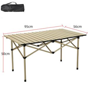 Table de pique-nique pliable portable pour le camping en plein air, en bois grainé, pour barbecue et voyages - Product Image 2