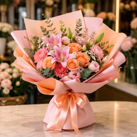 Papier d'emballage floral imperméable Ouya pour boutique de fleurs, 58*58cm, finition mate, pour bouquets de fleurs fraîches, vente en gros