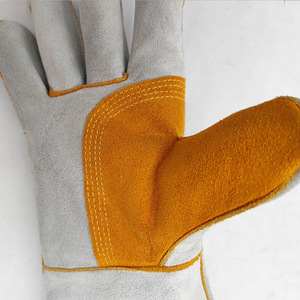 Iron Man 756 Welding <b>Gloves</b> Long Style Double Layer Cowhide Reinforced Fingers Fireproof Heat Insulating - Product Image 4