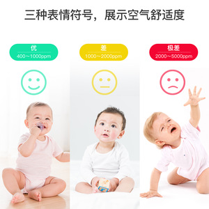 Moniteur intelligent de qualité de l'air Moes, capteur de température et d'humidité Co2 avec écran Oled pour une utilisation à la maison ou au bureau - Product Image 5